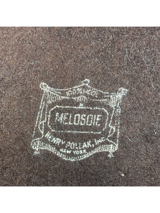 Vintage Melosoie Brown Feathered Felt Pillbox Hat Netting Bow Accent main image 4